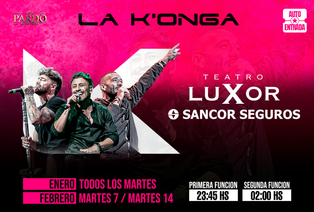La Konga en teatro Luxoe - Temporada teatral 2023. Villa Carlos Paz. Pardo Producciones.